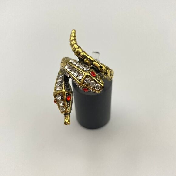 Amrita Singh Crystal Two-Head Snake Ring - Picture 8 of 8
